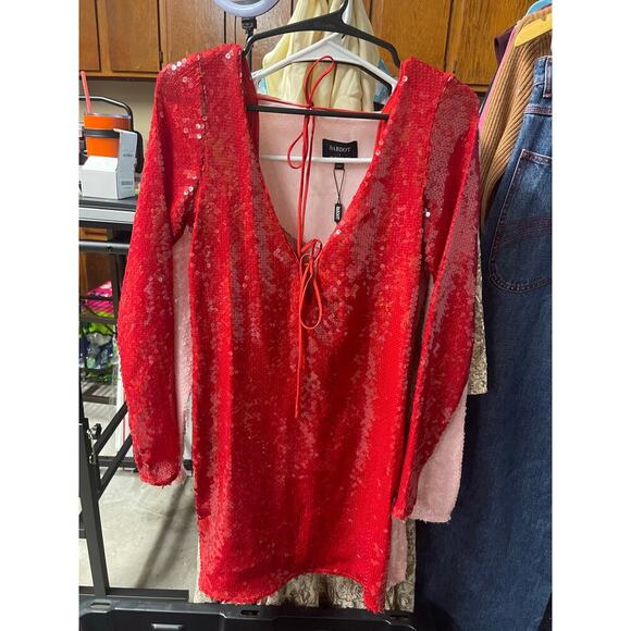 Bardot Verona Long-Sleeve Sequin Mini Dress - Picture 5 of 6